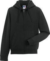 Authentic Full Zip Hoodie Sweatshirt 'Russell' Black - S