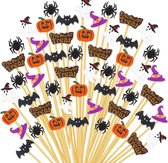 Akyol - halloween - cocktailprikkers - 12 stuks - halloween versiering - cupcake decoratie halloween - cupcake toppers - cupcake - halloween - feest halloween - horror - halloween cocktailprikkers