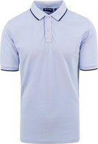 Suitable - Respect Polo Tip Ferry Lichtblauw - Regular-fit - Heren Poloshirt Maat L
