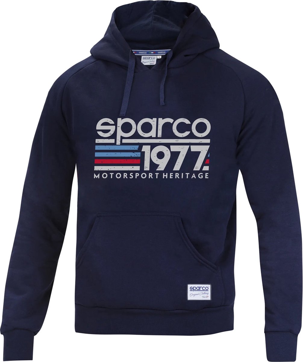 Sparco 1977 Hoodie - Marineblauw - Maat XL