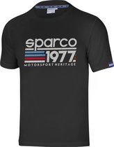 Sparco 1977 T-Shirt - Stijlvolle motorsportkleding met een vleugje geschiedenis - XXL - Zwart