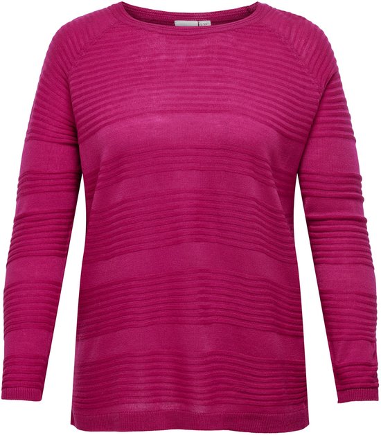 ONLY CARMAKOMA CARAIRPLAIN L/S PULLOVER KNT NOOS Dames Trui - Maat M
