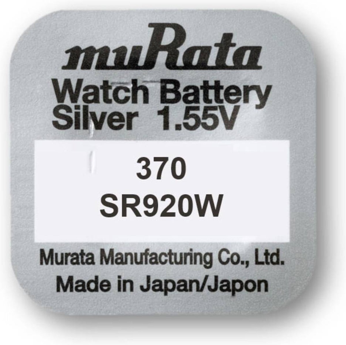 Murata SR920W-PBWW Button cell SR69, SR921 Silver oxide 30 mAh 1.55 V 2 stuks