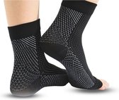 KANGKA Enkelsteun Sokken maat - L/XL - Enkelbrace - Enkel Bandage - Voet brace - Enkelondersteuning - Unisex - Wit