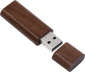 Houten USB stick - computer accessoire - laptop - donker bruin - hout