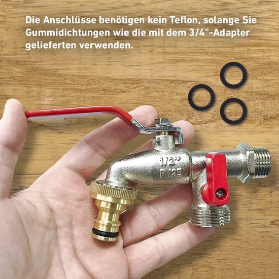 Kogelkraan met binnendraad en vlinderhendel