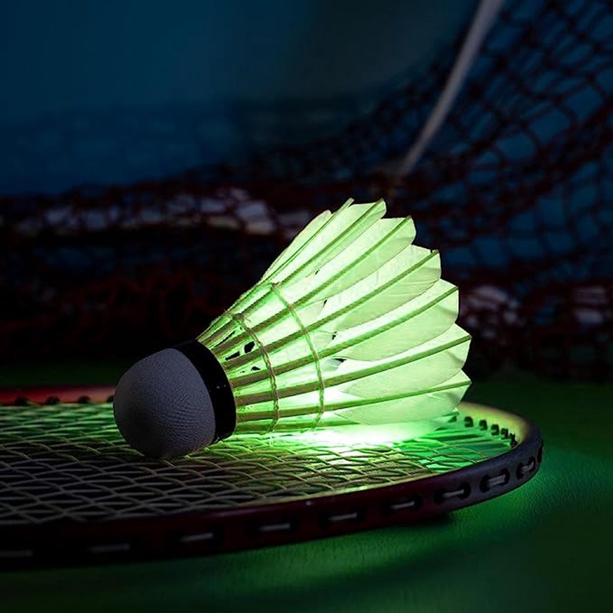 Boules lumineuses éclairage Badminton nuit sombre volant lumineux