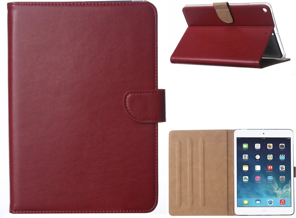 City hoesje - iPad Mini 5 / ipad mini 4 - Bookcase - Wijnrood