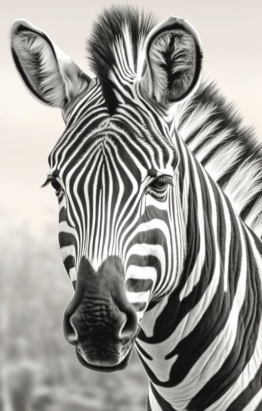 Zebra Poster | affiche de la faune | Affiche noir et blanc | affiche d'animaux | Affiche Afrique | Affiche Safari | 61x91cm | Convient pour l'encadrement