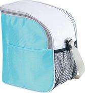 Petit sac isotherme/Lunch bag modèle Glacial - 23 x 16 x 26 cm - 1 compartiment - bleu glacier/gris - 9 Litre