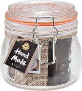 Svenska Living Pot de stockage / bocal de stockage - 500 ml - verre - avec fermeture à clip