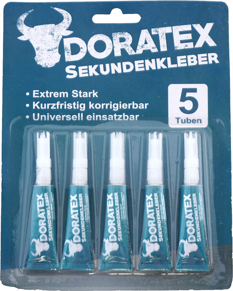 Doratex secondelijm - 5x - 2 gram - hobby superlijm