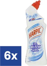 Harpic Toiletreiniger Stralend Wit met Bleek - 6 x 750 ml