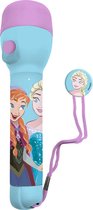 Disney Frozen kinder zaklamp/leeslamp - lila/blauw - kunststof - 16 x 4 cm