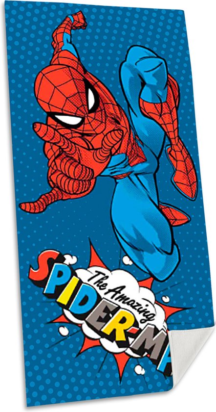 Serviette de bain en coton Marvel Spider-Man - 70 x 140 CM - Serviette de toilette - Nager - Serviette de plage - Été - Spiderman