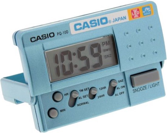 Casio wekker-reiswekker PQ-10D-2RDF -blauw
