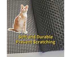 Petscreen Huisdierengaas Extra sterk - Krasbestendig- hufterproof Horren muggen gaas 120 cm x 250 cm - Zwart/Black