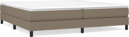 vidaXL - Bedframe - stof - taupe - 200x200 - cm