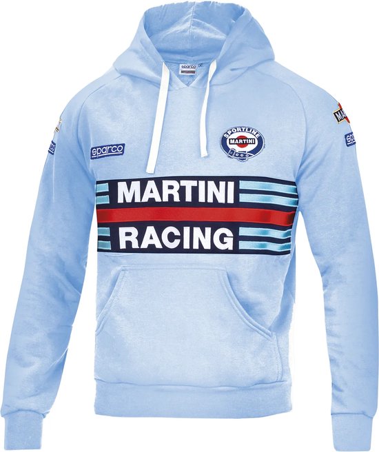 Sweat à capuche Sparco Martini Racing - Replica de l'Iconic Race Overall - L - Heavenly Blauw