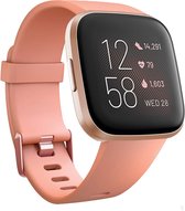 Siliconen Smartwatch bandje - Geschikt voor Fitbit Versa / Versa 2 silicone band - grapefruit - Strap-it Horlogeband / Polsband / Armband - Maat: Maat L