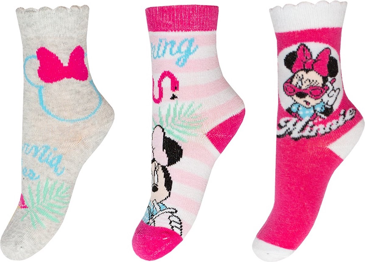 Minnie Mouse - sokken Minnie Mouse - 3 paar - maat 23/26