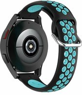 By Qubix Siliconen sportbandje met gesp 22mm - Zwart + blauw - Geschikt voor Samsung Galaxy Watch 3 (45mm) - Galaxy Watch 46mm - Gear S3 Classic & Frontier