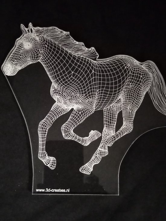 Nachtlamp 'Rennend Paard' - LED lamp - 3D Illusion - 7 kleuren en 4 effecten van Lumiasfer — afbeelding 4