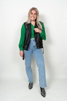 Glitter jeans | Spijkerbroek dames | Steentjes op de print | Veel stretch | Straight fit | Kleur Blauw | Maat 36