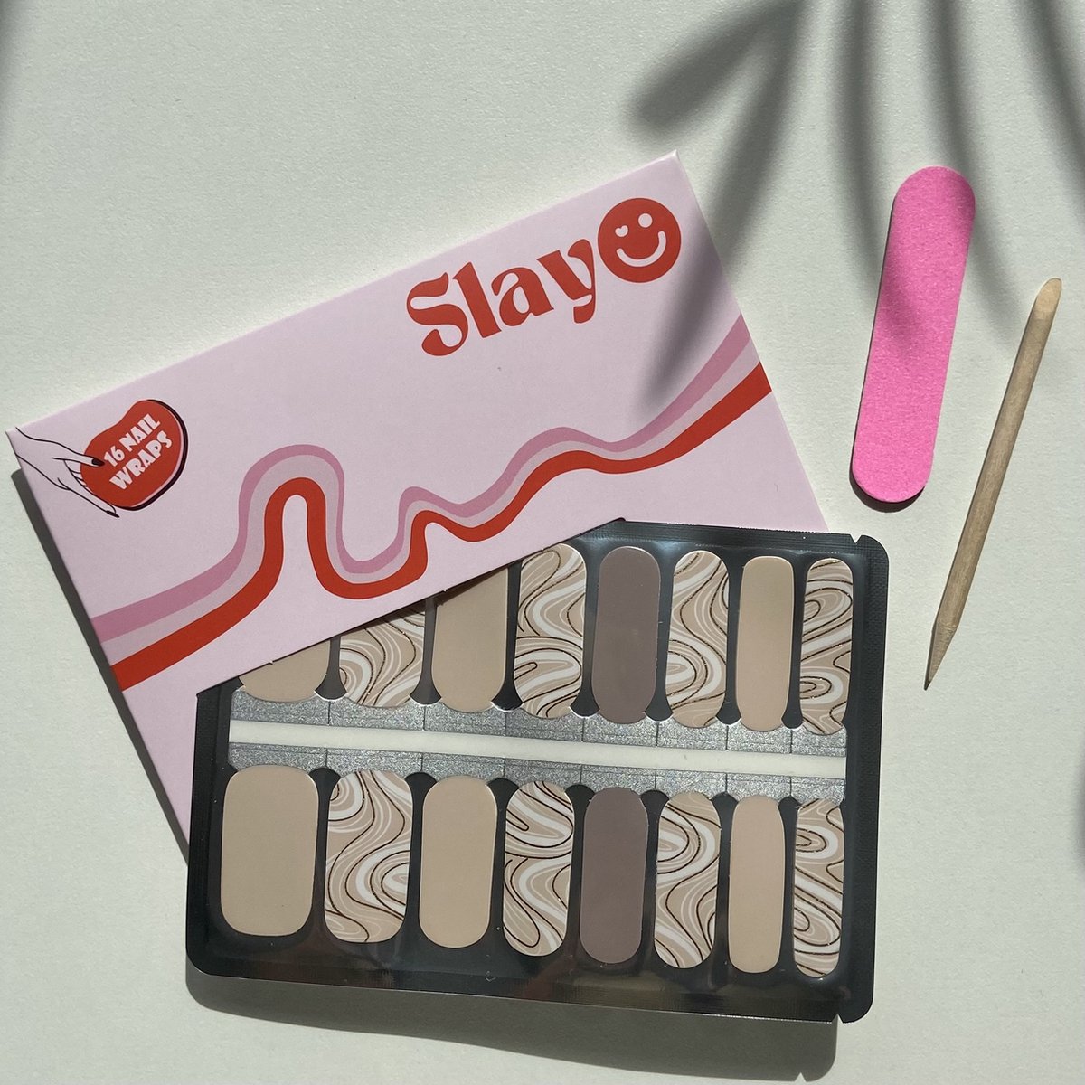 Slayo© - Nagelstickers - Mocha Madness - Nail Wraps - Nagel Stickers - Nail Art - GEEN lamp nodig
