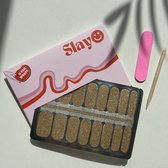 Slayo - Nail Wraps -- Golden Glimmer -- Nagel Wraps - Nail Stickers - DIY - Nail Art - Nagelstickers - GEEN lamp nodig