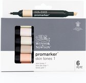 Winsor & Newton Promarker - Stiften set - Skin Tones - 6 stuks