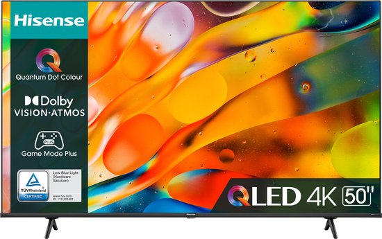 Hisense 50E7KQ, 127 cm (50") - 3840 x 2160 Pixels - QLED - Smart TV - Wifi - Zwart