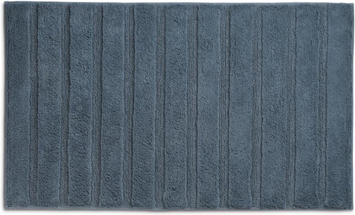 Badmat, 120 x 70 cm, Katoen, Rook Blauw - Kela | Megan