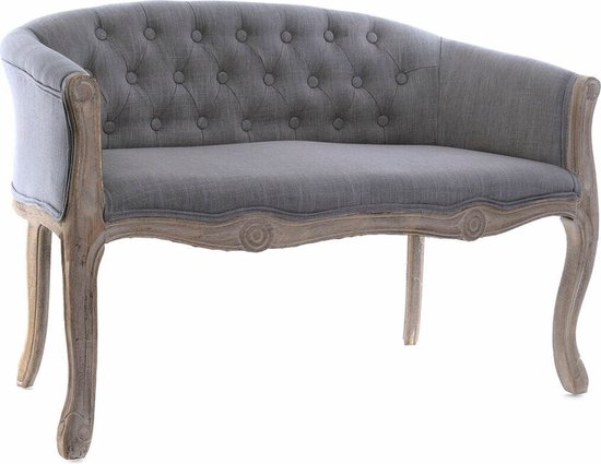 Sofa DKD Home Decor Polyester Rubberwood Donker grijs (107 x 61 x 71 cm)