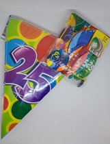 versierpakket 25 jaar vlaggenlijn en ballonnen voor vrolijke verjaardag