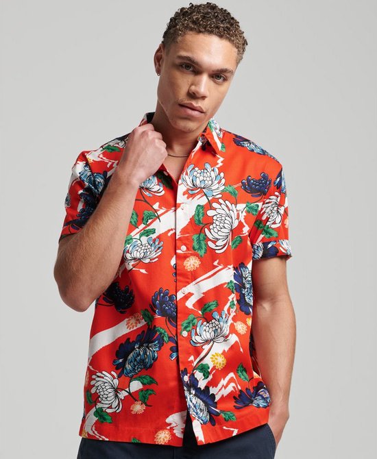 Superdry Vintage Hawaiian Shirt Met Korte Mouwen Oranje XL Man