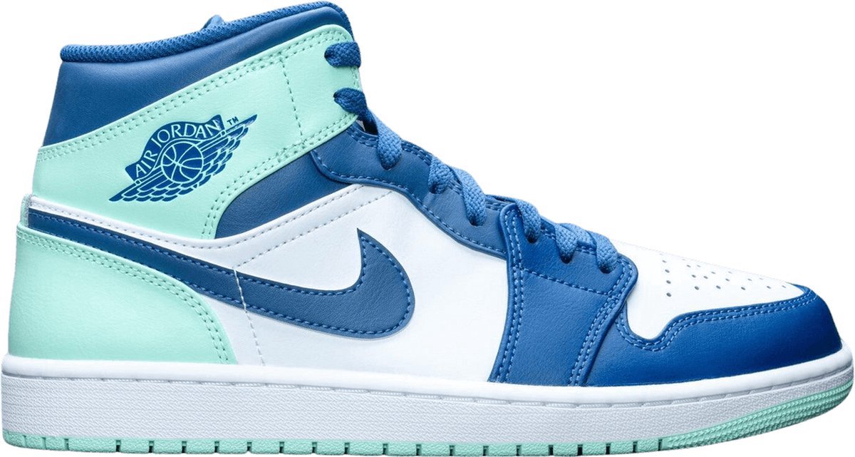 Air Jordan 1 Mid Mystic Navy Mint Foam GS - 554724-413 - Maat 37.5 - Kleur als op foto - Schoenen