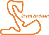 Circuit Zandvoort autosticker - 10x14 cm, oranje - F1 Race circuit
