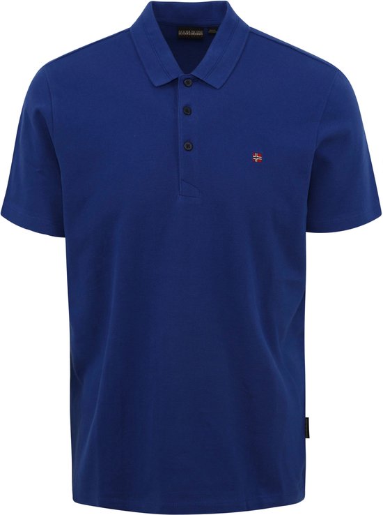 Napapijri - Ealis Polo Kobaltblauw - Modern-fit - Heren Poloshirt Maat L