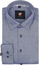 Suitable - Overhemd Oxford Blauw - Heren - Maat 42 - Slim-fit