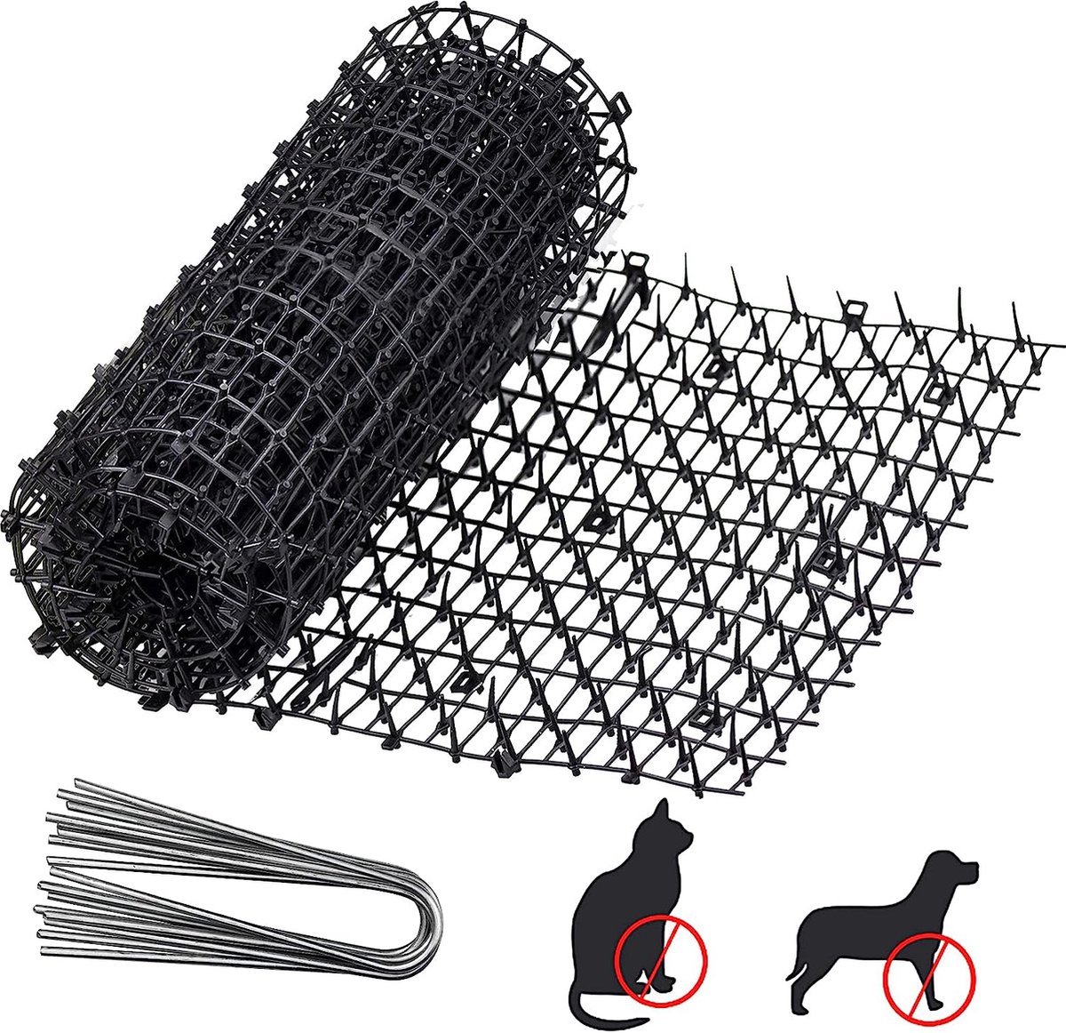 hoge stekels voor balkon - Duivenwerende spikes - omheiningen en dak / Duivenafweer - katten tegengaan \ dieren afweer - vogelafschrikmiddelen_ 2x0.28m