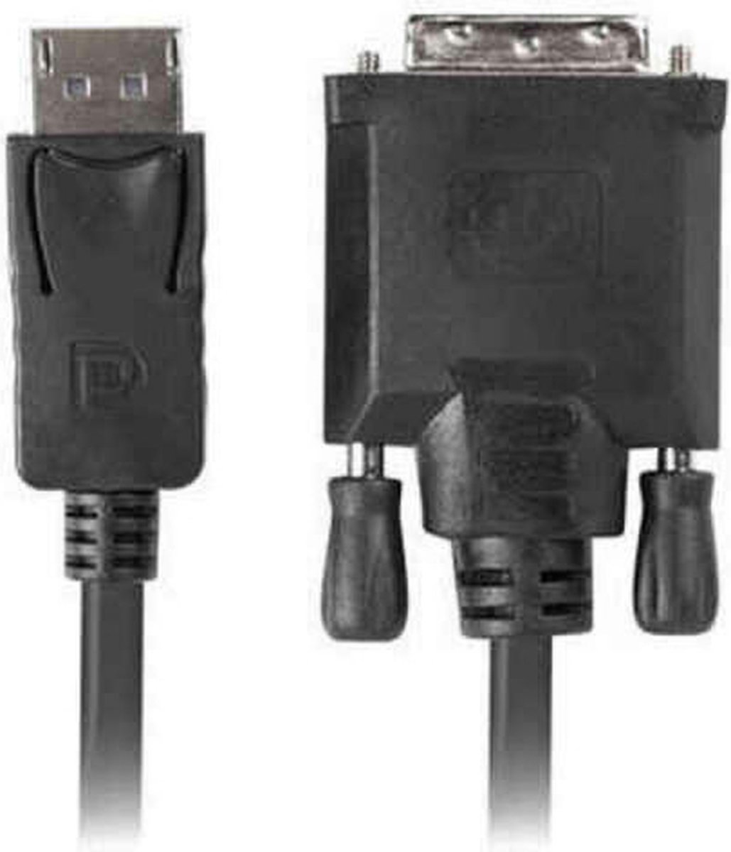 Image of Lanberg - Lanberg Kabel DisplayPort 1.2 male naar DVI-D 24+1 pin male 1.8m zwart CA-DPDV-10CU-0018-BK