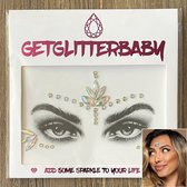 GetGlitterBaby® Glitter Face Jewels / Festival Glitters / Strass Steentjes / Plak Diamantjes voor Gezicht - Zilver