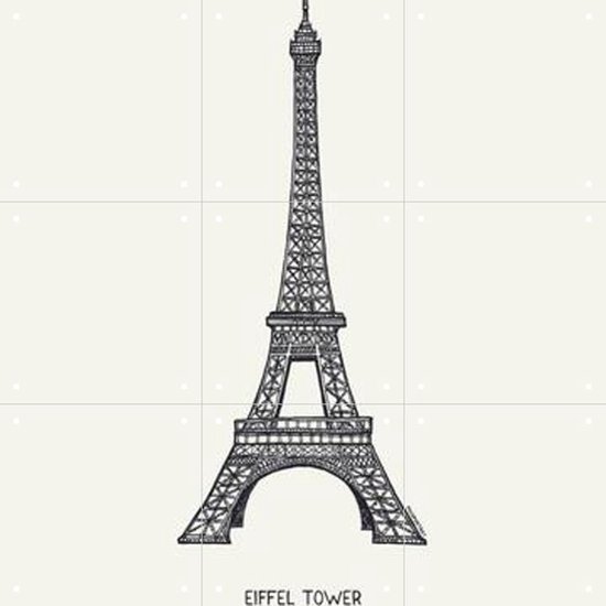 IXXI Eiffel Tower - Wanddecoratie - Line art - 60 x 60 cm