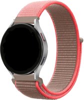 Strap-it Nylon smartwatch bandje - geschikt voor Fossil Gen 6 44mm / Gen 5 / Gen 5e 44mm - neon pink