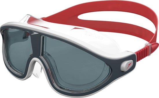 Speedo Biofuse Rift Mask Rood/Grijs Unisex Zwembril - Maat One Size