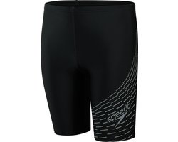 foto van Speedo Medley Logo Jammer Zwart/Grijs Jongens Sportzwembroek - Maat 128