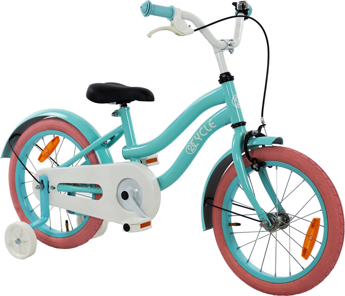 2Cycle Pretty - Kinderfiets -16 inch - Groen - Meisjesfiets - 16 inch fiets