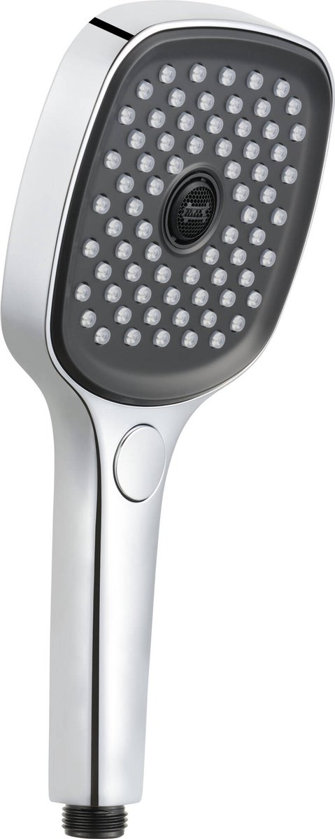 Ben Beam Douchekop - 3 Straalsoorten - Ø 13cm - Vierkant - Chroom - Handdouche