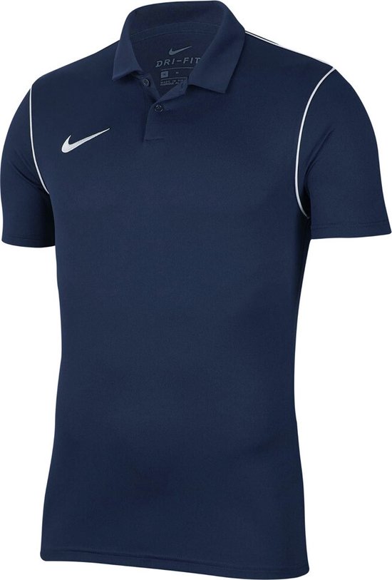 Nike - Park 20 Polo Junior - Donkerblauw Poloshirt Voetbal-122 - 128